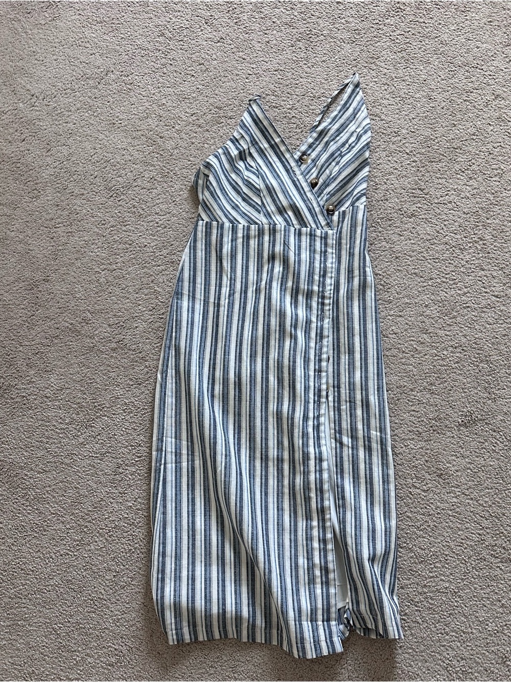 Striped summer midi dress